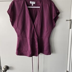 & Other Stories Plum Wrap Blouse